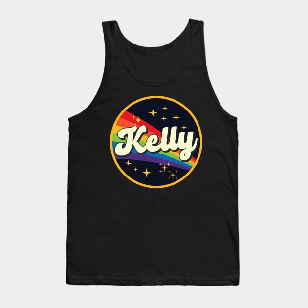 Kelly // Rainbow In Space Vintage Style Tank Top by LMW Art